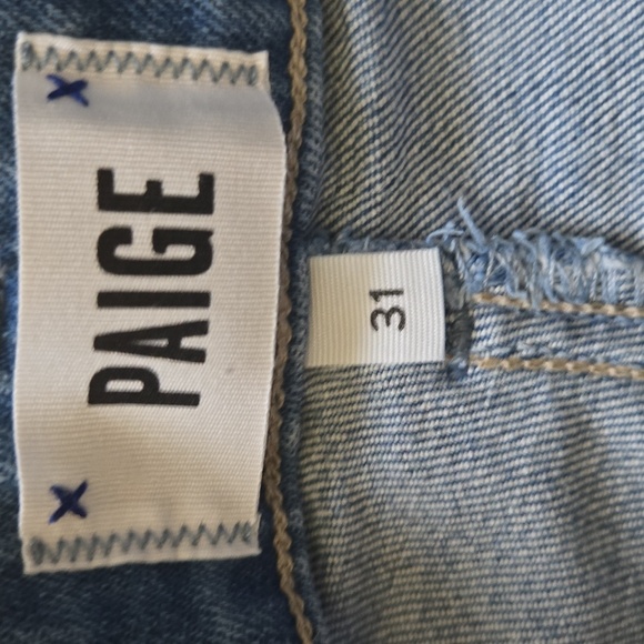 PAIGE Noella High Waist Crop Straight Leg Jeans Casanova Distressed EUC - 31 - Picture 8 of 14